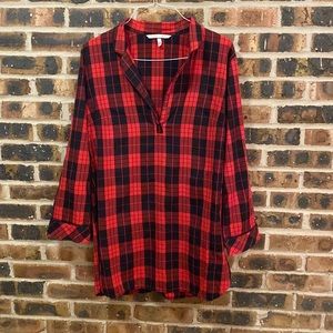 Victoria’s Secret night shirt gown, plaid, Women’s sized Large